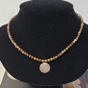 Jasper and Silver Necklace
